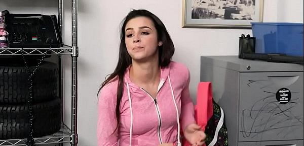  Teenie with Hot Ass get Touching by a Guard - Teenrobbers.com